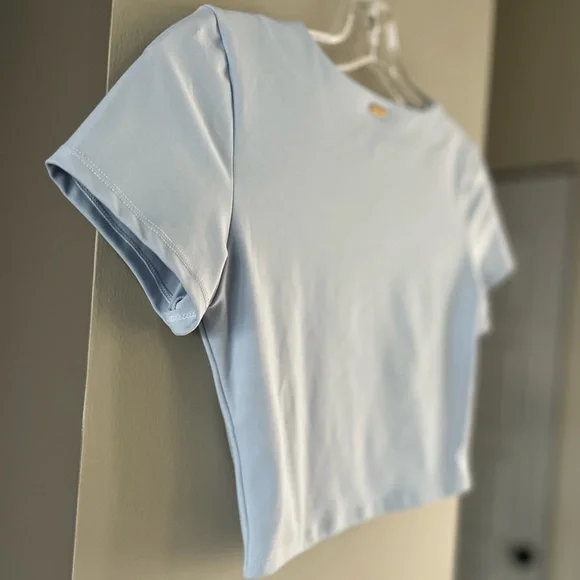 L*Space Blue Ruched Crop Top - Picture 11 of 13